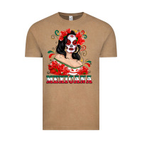 Vintage Coffee Mexicana with Skull Girl Vintage Tee - texasbilliewilder