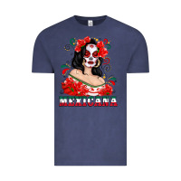 Vintage Denim Mexicana with Skull Girl Vintage Tee - texasbilliewilder