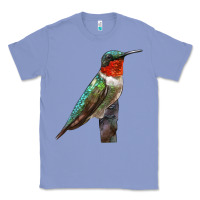 Colony Blue Ruby Throated Hummingbird Bird Classic Tee - LillyAllenDesigns