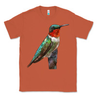 Copper Ruby Throated Hummingbird Bird Classic Tee - LillyAllenDesigns