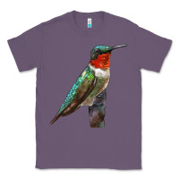 Lavender Ruby Throated Hummingbird Bird Classic Tee - LillyAllenDesigns