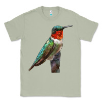 Matcha Ruby Throated Hummingbird Bird Classic Tee - LillyAllenDesigns