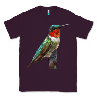 Plum Ruby Throated Hummingbird Bird Classic Tee - LillyAllenDesigns