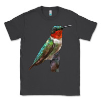 Smoke Ruby Throated Hummingbird Bird Classic Tee - LillyAllenDesigns