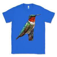 True Royal Ruby Throated Hummingbird Bird Classic Tee - LillyAllenDesigns