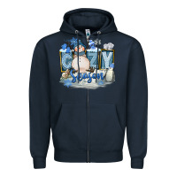 Navy Cozy Season Zipper Hoodie - FaDigitalArtStudio