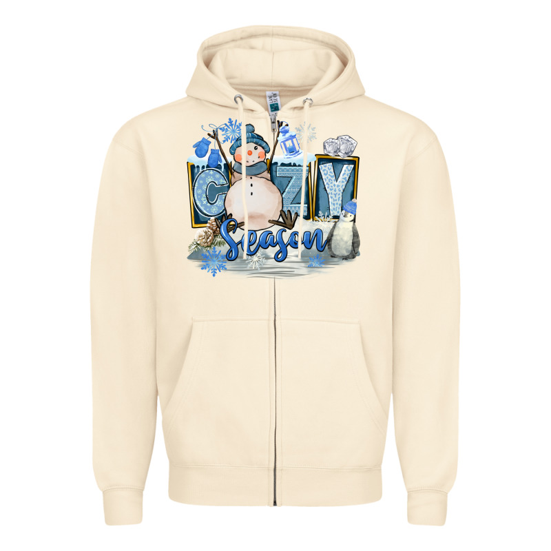 Cozy Season Zipper Hoodie by FaDigitalArtStudio | Teevron
