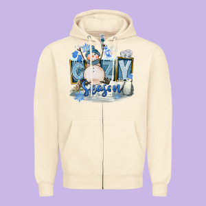 Cozy Season Zipper Hoodie Designed By Fadigitalartstudio