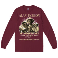 Burgundy Alan Art Jackson Limited Design Gift For Fans Long Sleeve Tee - tuanDangUi