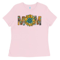 Bubblegum Pink Western Mom With Gemstone And Sunflower Ladies Tee - BundleAndBundleShop