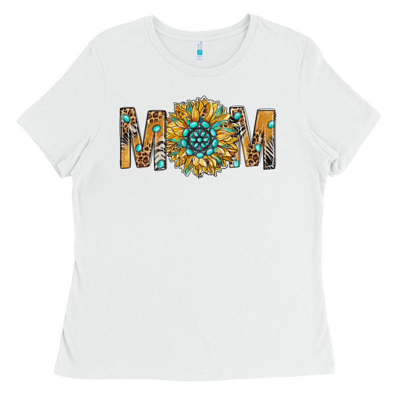 Western Mom With Gemstone And Sunflower Ladies Tee by BundleAndBundleShop | Teevron