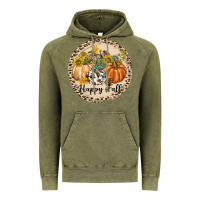 Vintage Olive Happy Fall Vintage Hoodie - texasbilliewilder