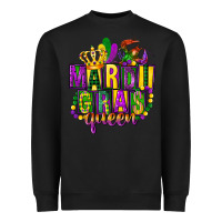 Black mardi gras queen Heavyweight Sweatshirt - FaDigitalArtStudio