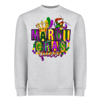 Heather Grey mardi gras queen Heavyweight Sweatshirt - FaDigitalArtStudio