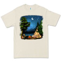 Bone Night Glamping Camp With Wine Premium Tee - BundleAndBundleShop