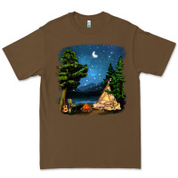 Cacao Night Glamping Camp With Wine Premium Tee - BundleAndBundleShop