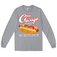 Heather Grey chicago hot dog summer style 4th of july no ketchu Long Sleeve Tee - tuanDangUi
