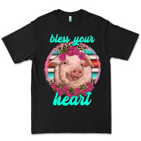 Black bless your heart pig Premium Tee - RanaPortraitStore