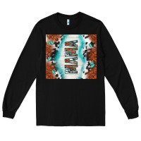 Black tooled leather and cowhide mama Long Sleeve Tee - TumblerDesignByShophia