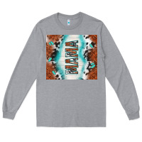 Heather Grey tooled leather and cowhide mama Long Sleeve Tee - TumblerDesignByShophia