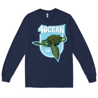 Navy 4ocean 7 Long Sleeve Tee - tuanDangUi