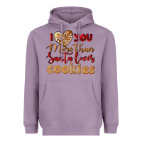 Lavender i love you more than santa loves cookies Heavyweight Hoodie - LillyAllenDesigns