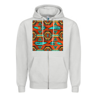 Dove Grey native american aztec seamless pattern 2 Zipper Hoodie - BundleAndBundleShop