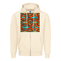 Sandshell native american aztec seamless pattern 2 Zipper Hoodie - BundleAndBundleShop