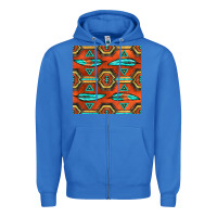 True Royal native american aztec seamless pattern 2 Zipper Hoodie - BundleAndBundleShop