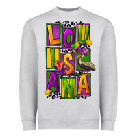 Heather Grey mardi gras louisiana Heavyweight Sweatshirt - FaDigitalArtStudio