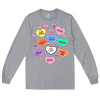 Heather Grey womens valentine candy heart valentines day vneck Long Sleeve Tee - tuanDangUi