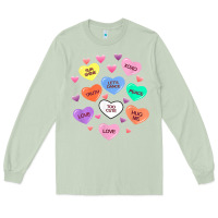Matcha womens valentine candy heart valentines day vneck Long Sleeve Tee - tuanDangUi