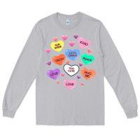 Moon Dust womens valentine candy heart valentines day vneck Long Sleeve Tee - tuanDangUi