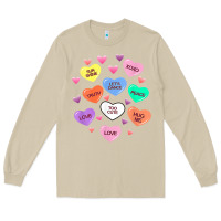 Mushroom womens valentine candy heart valentines day vneck Long Sleeve Tee - tuanDangUi