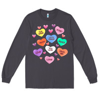 Smoke womens valentine candy heart valentines day vneck Long Sleeve Tee - tuanDangUi