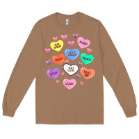 Toasted Coconut womens valentine candy heart valentines day vneck Long Sleeve Tee - tuanDangUi