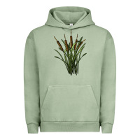 Pigment Oil Green reeds Urban Hoodie - BarkalooDesign