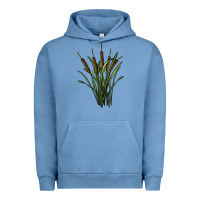 Pigment Pebble Blue reeds Urban Hoodie - BarkalooDesign