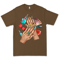 Cacao Western Nail Art With Nail Material Bbs Premium Tee - BundleAndBundleShop