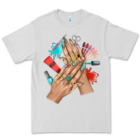 Dove Grey Western Nail Art With Nail Material Bbs Premium Tee - BundleAndBundleShop