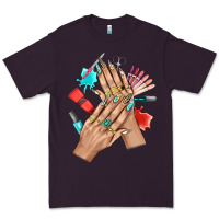 Plum Western Nail Art With Nail Material Bbs Premium Tee - BundleAndBundleShop
