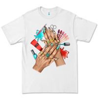 White Western Nail Art With Nail Material Bbs Premium Tee - BundleAndBundleShop