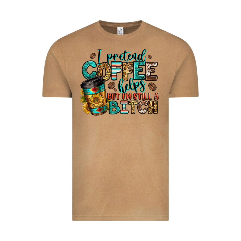 I Pretend Coffee Helps But I'm Still A Bitch Vintage Tee by Jasminsmagicworld | Teevron