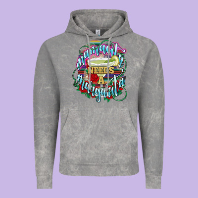 Mamacita Needs A Margarita Vintage Hoodie Designed By Nancycooperartshop