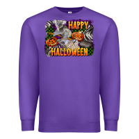 Purple happy halloween koala Premium Sweatshirt - LillyAllenDesigns