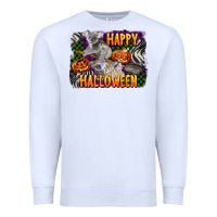 White happy halloween koala Premium Sweatshirt - LillyAllenDesigns