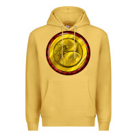 Antique Gold american football round earrings Premium Hoodie - BundleAndBundleShop