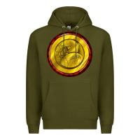 Army Green american football round earrings Premium Hoodie - BundleAndBundleShop