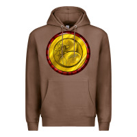 Chestnut american football round earrings Premium Hoodie - BundleAndBundleShop