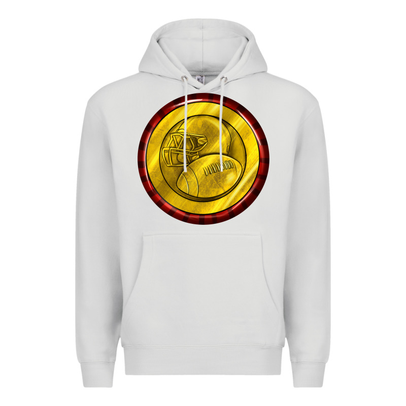 American Football Round Earrings Premium Hoodie by BundleAndBundleShop | Teevron